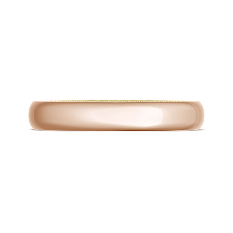 Classic Two-Tone Rounded Wedding Band in High Polish
