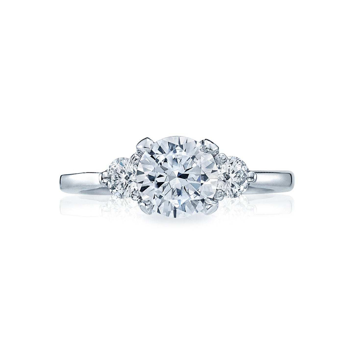 Tacori 18k White Gold Simply Tacori Round Diamond Engagement Ring Setting (0.4 CTW)