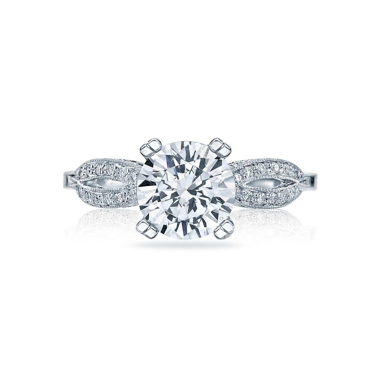 Tacori Ribbon Round Diamond Engagement Ring Setting (0.12 CTW)