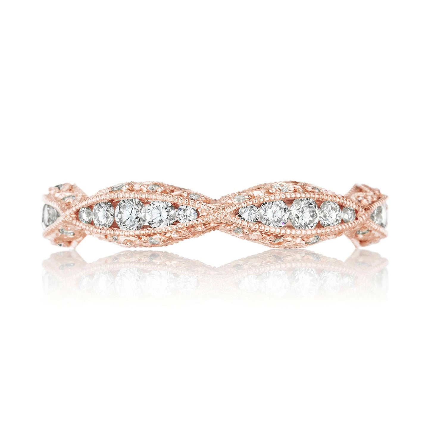 Twist with Diamond Accent Wedding Band