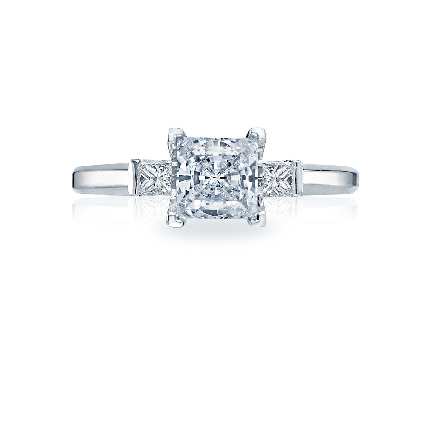 Tacori 18k White Gold Simply Tacori Princess Diamond Engagement Ring Setting (0.21CTW)