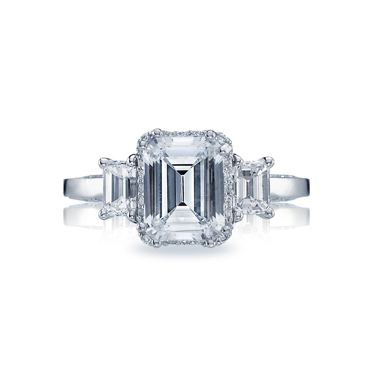 Tacori 18k White Gold Dantela Engagement Ring Setting (0.76 CTW)