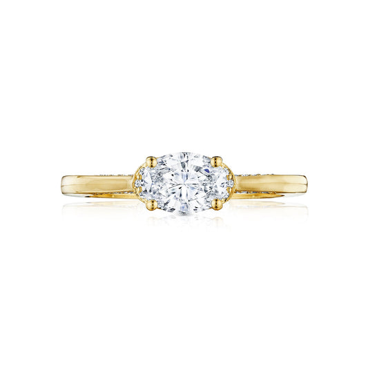 Tacori 18k Yellow Gold Simply Tacori Oval Diamond Engagement Ring Setting (0.1 CTW)
