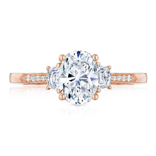 Oval 3-Stone Engagement Ring