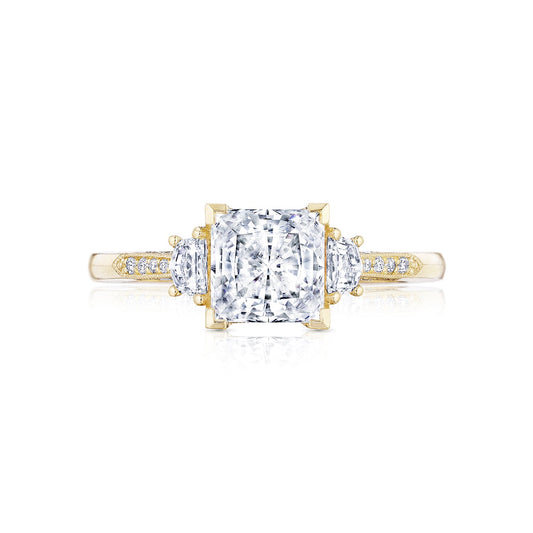 Tacori 18k Yellow Gold Simply Tacori Princess Diamond Engagement Ring Setting (0.34 CTW)
