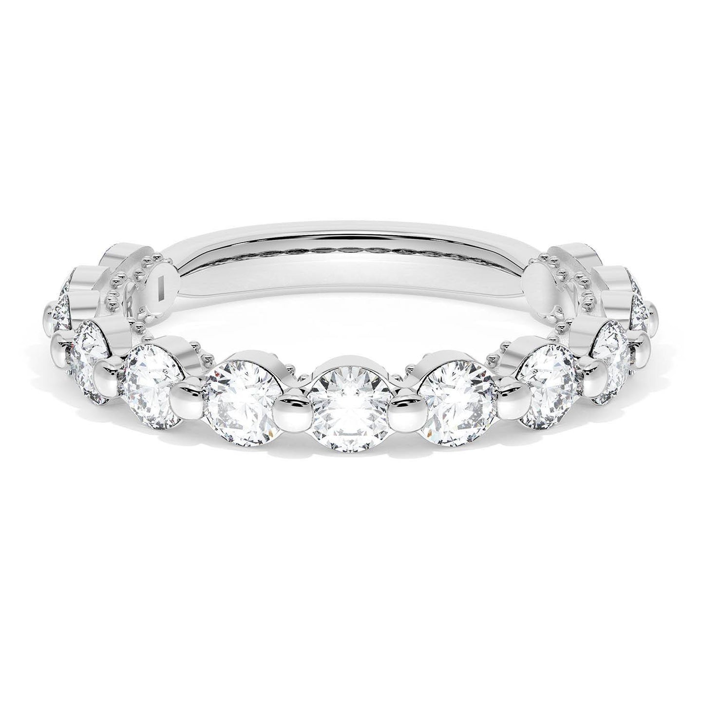 Round Diamond Wedding Band, 3.40mm