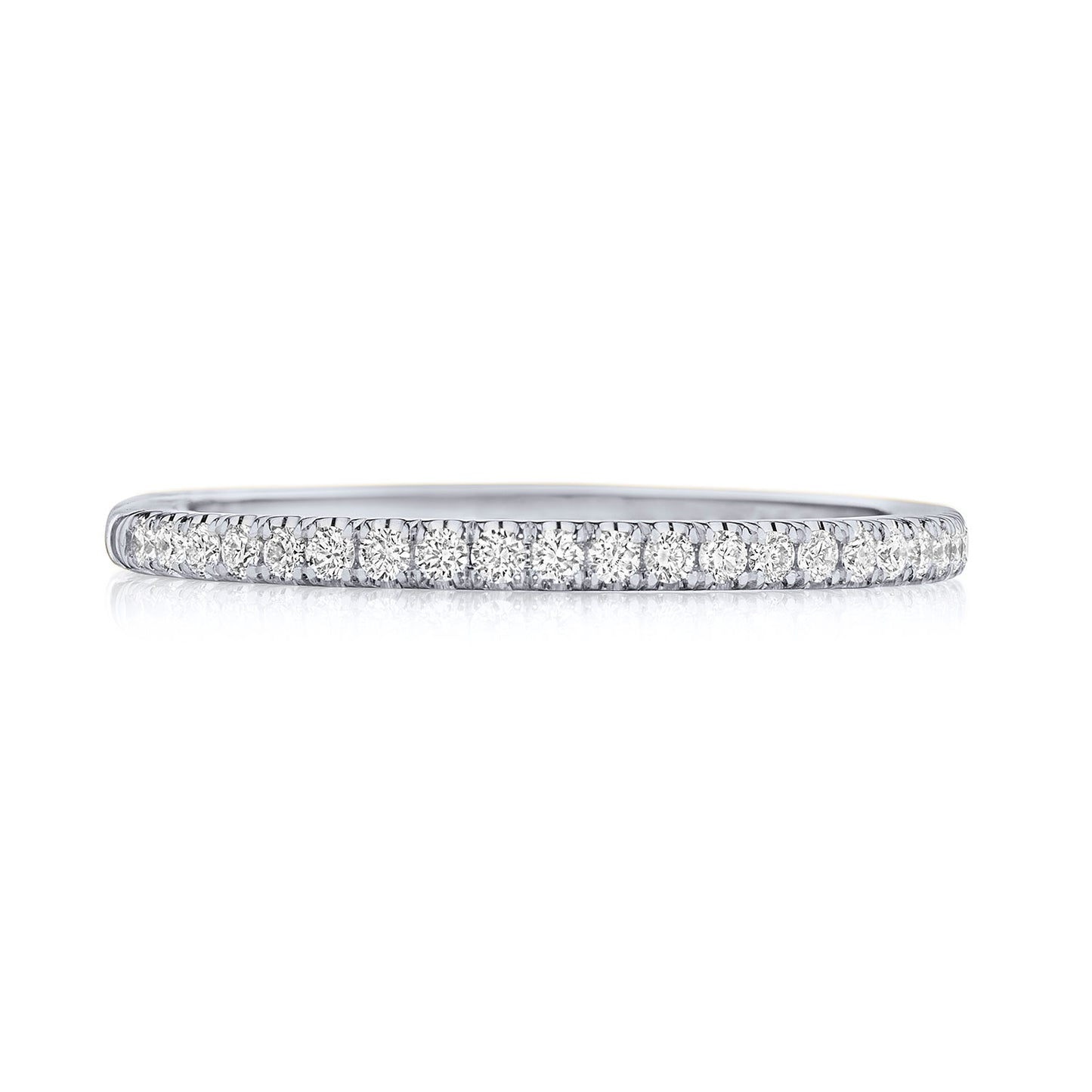 French Pavé Diamond Wedding Band - 1.5mm