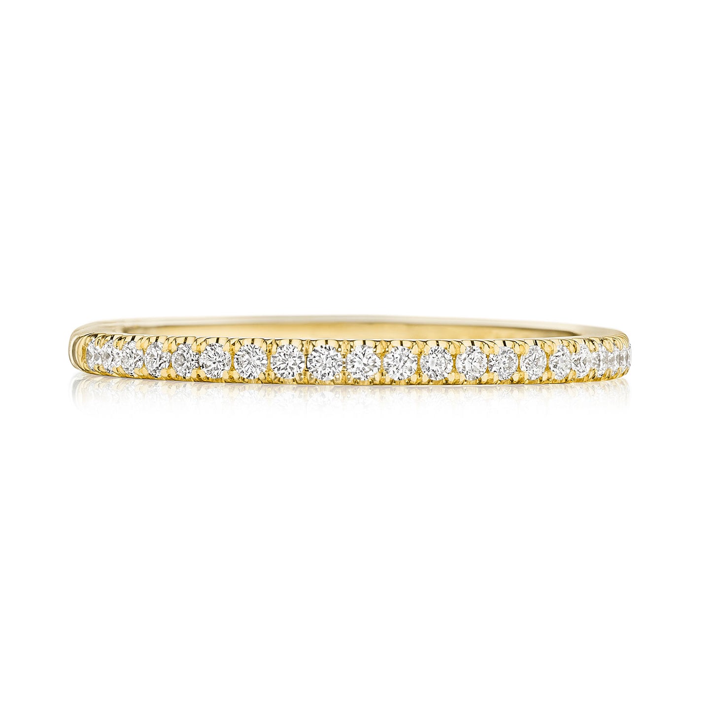 French Pavé Diamond Wedding Band - 1.5mm