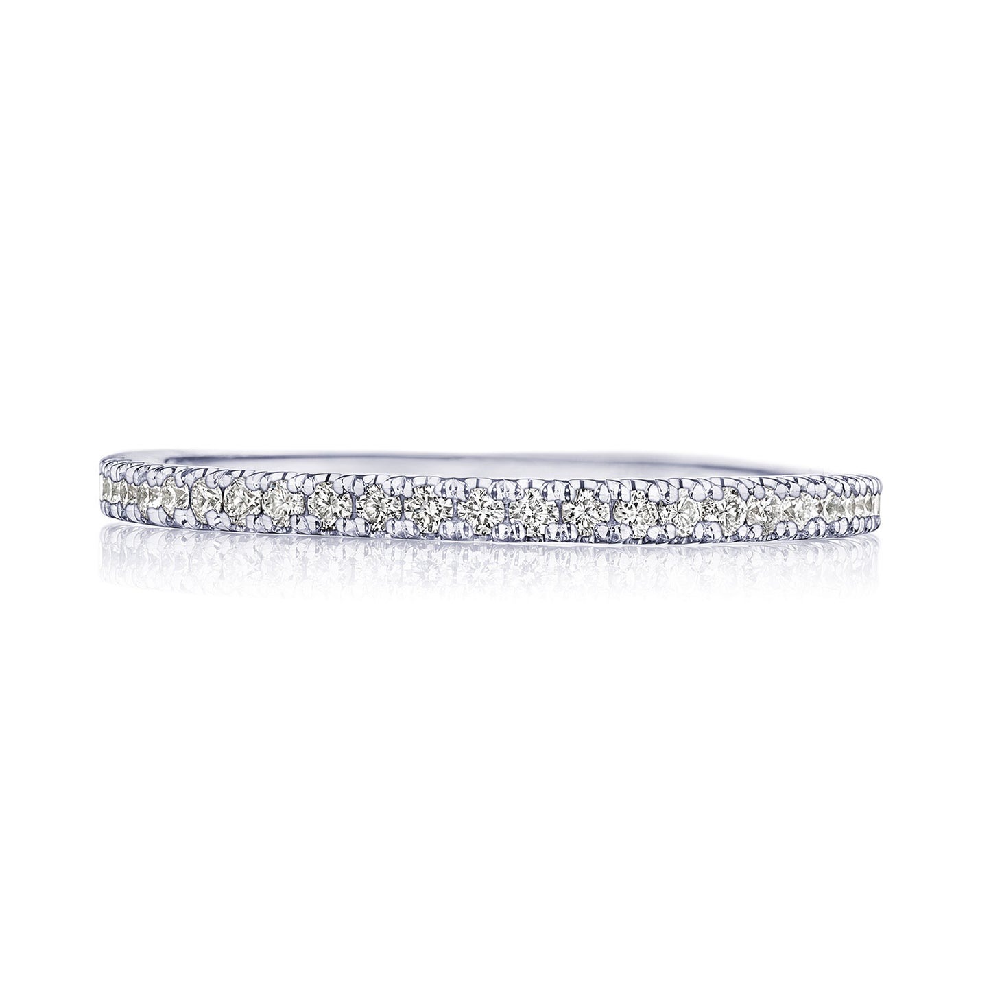 French Pavé Diamond Wedding Band - 1.5mm