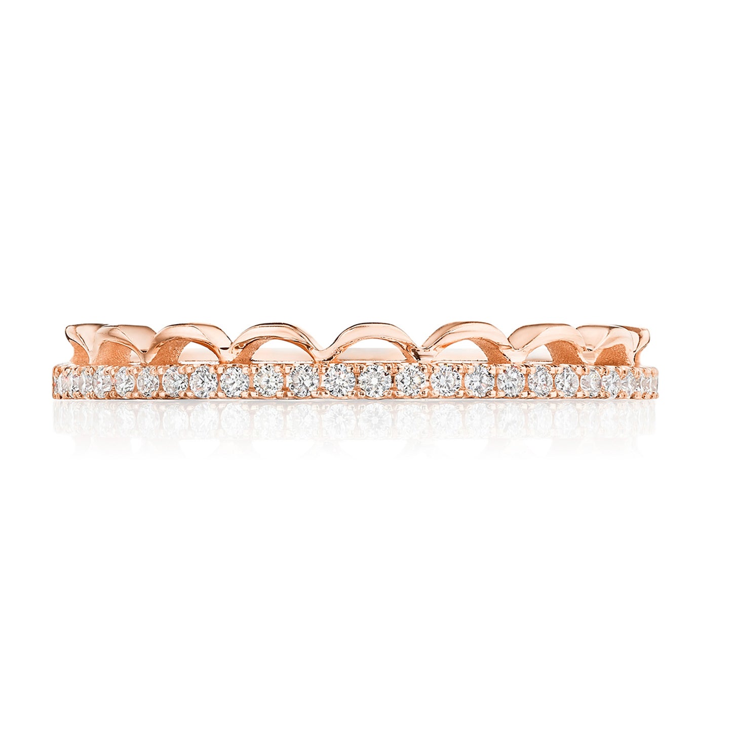 Crescent Crown Ring with Diamond
