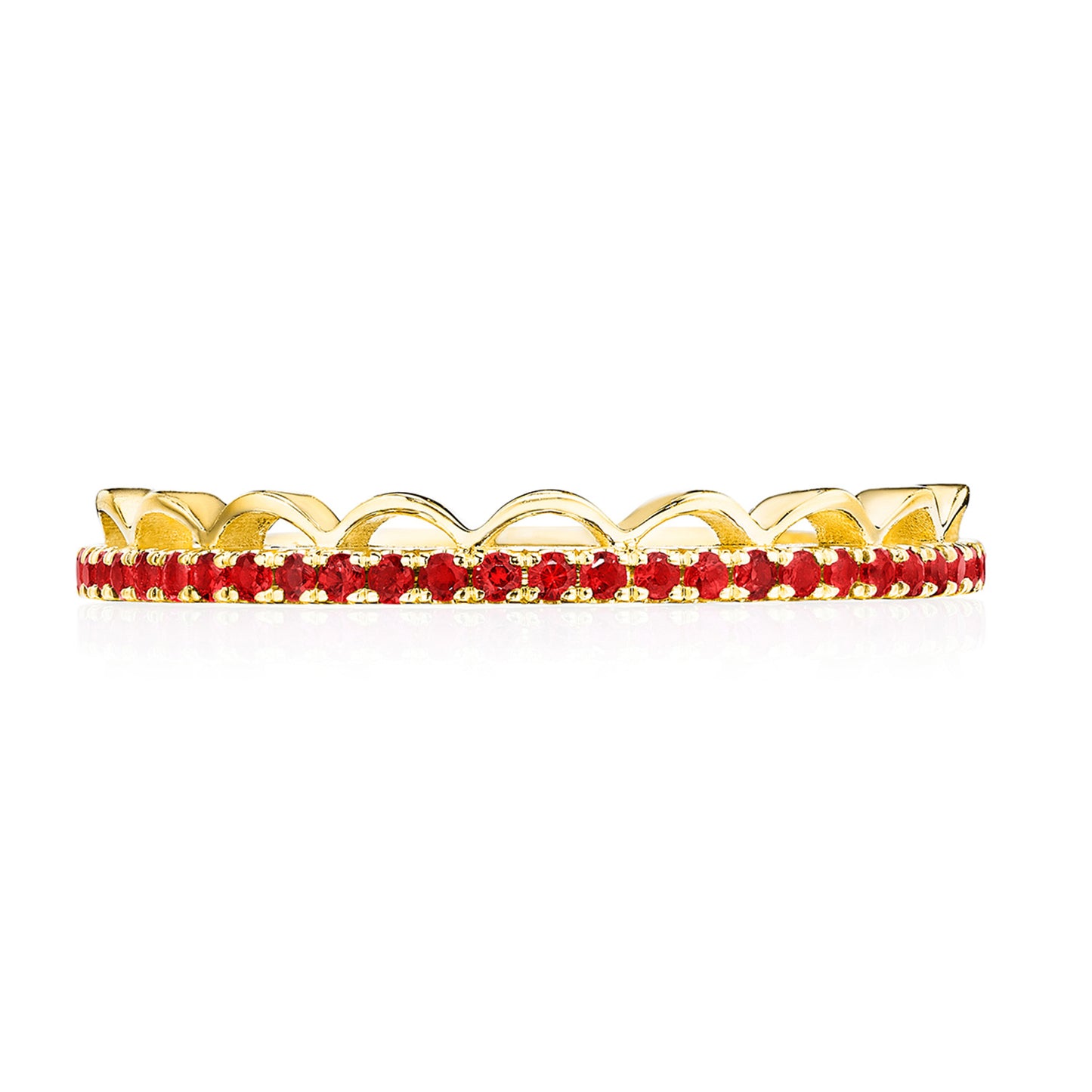 Crescent Crown Ring with Ruby