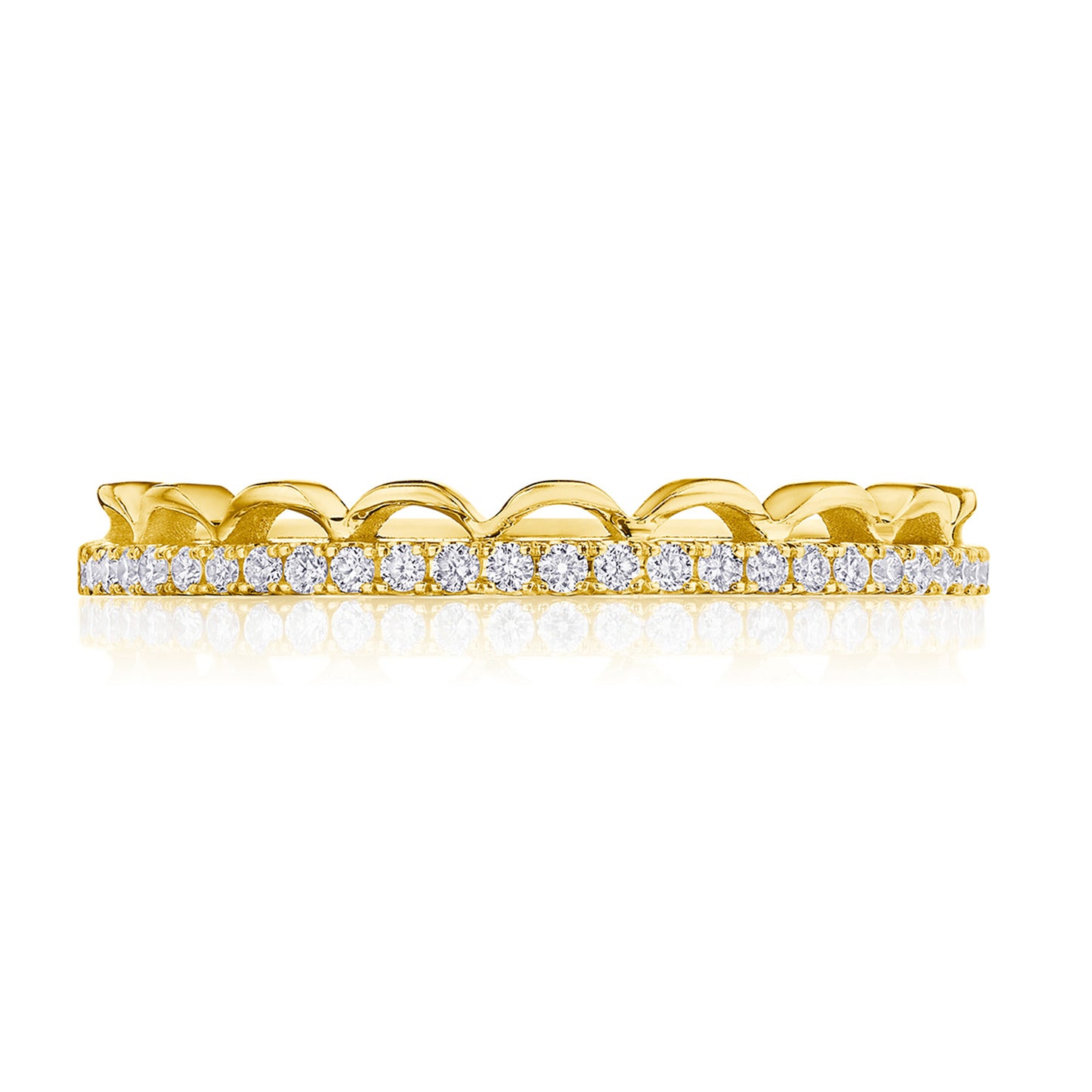 Crescent Crown Ring with Diamond
