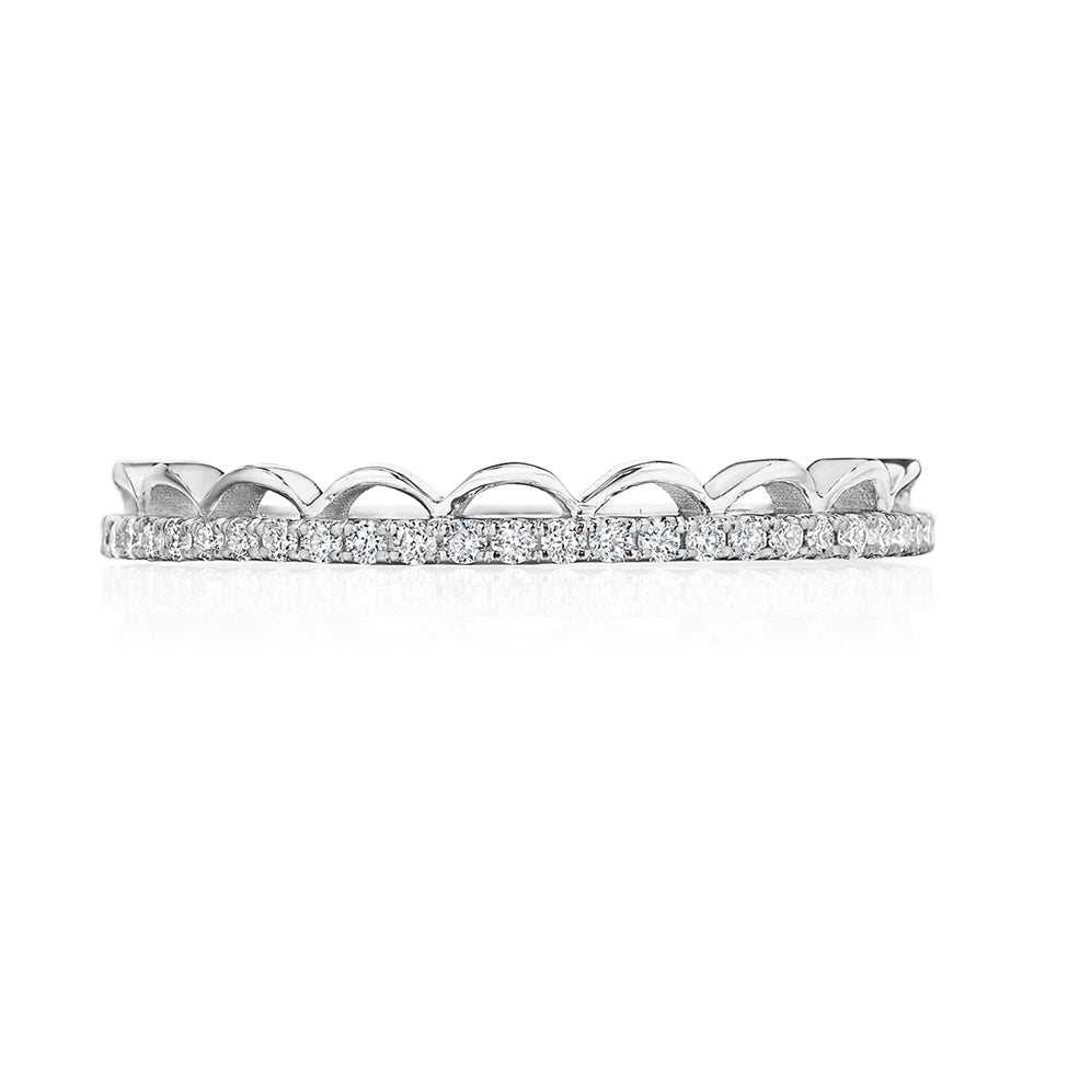 Crescent Crown Ring with Diamond