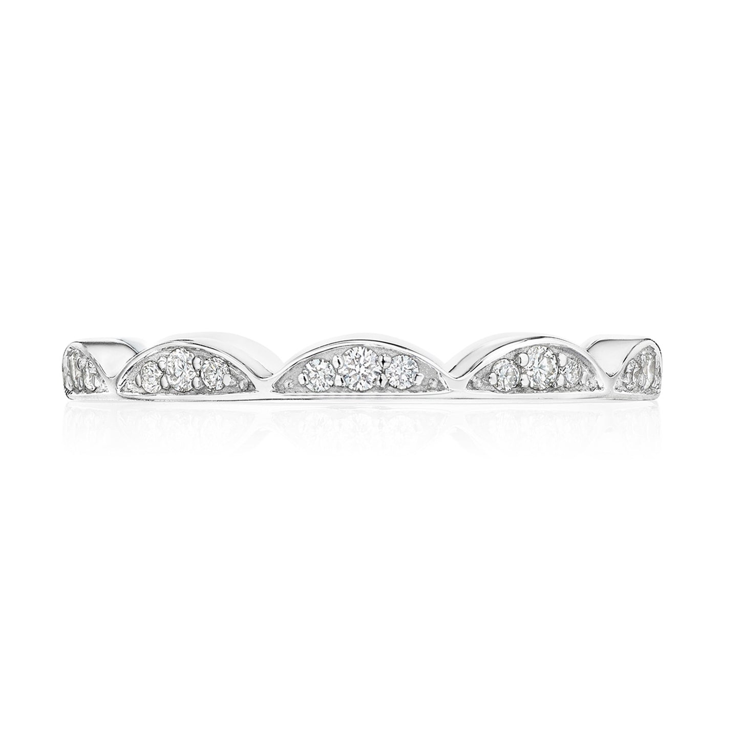 Crescent Crown Ring with Diamond
