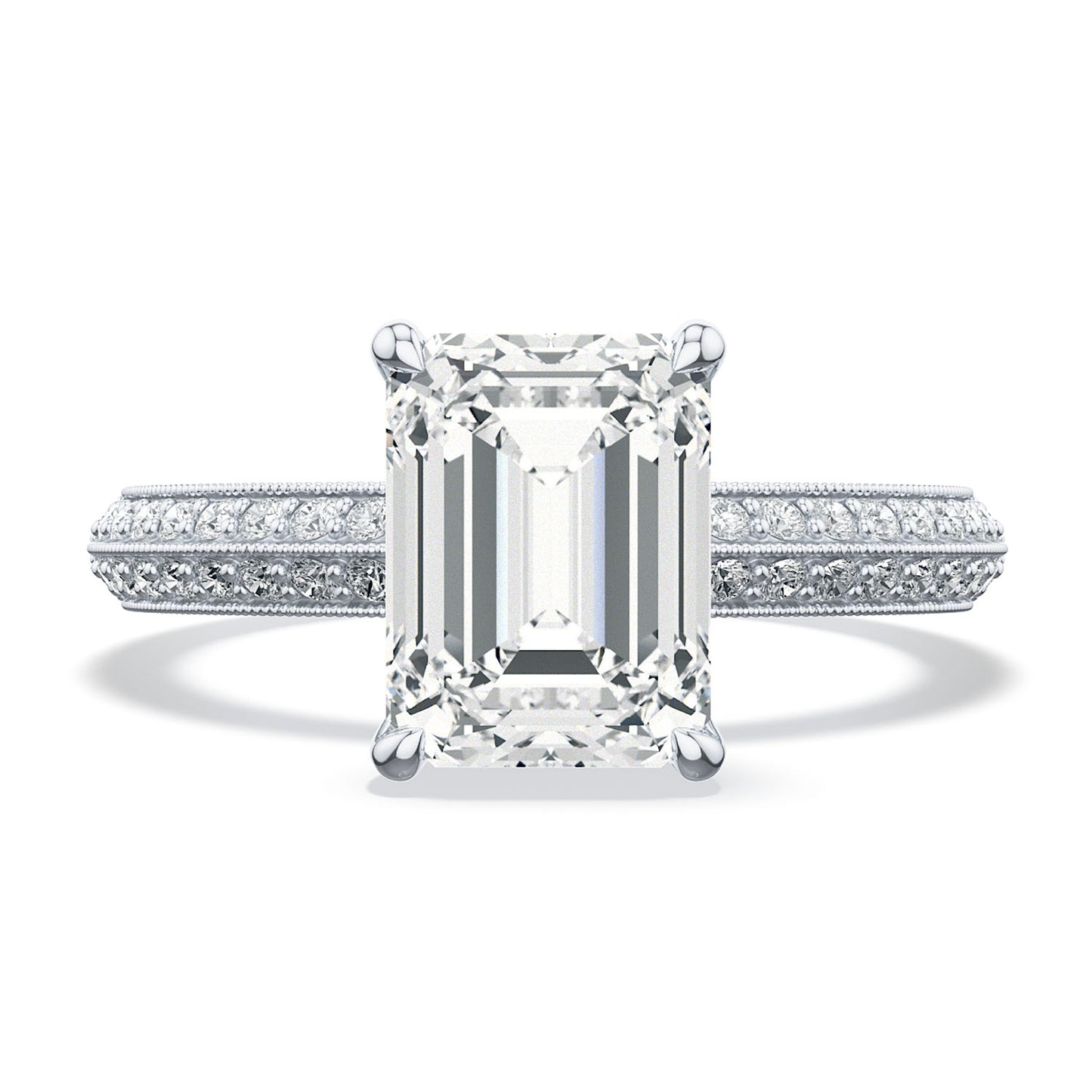 Emerald Solitaire Engagement Ring