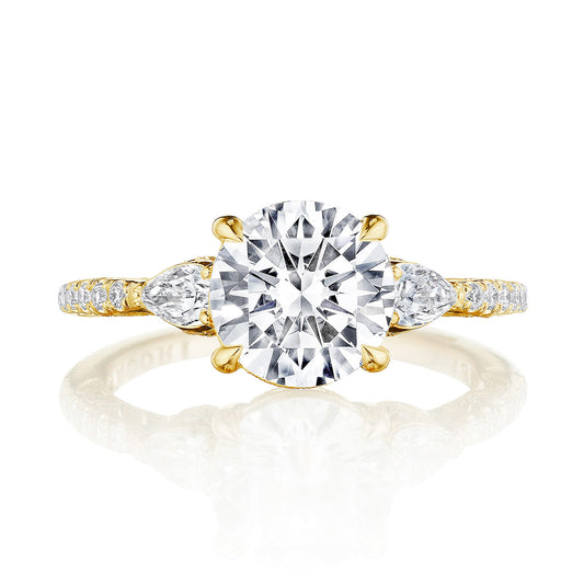 Round 3-Stone Engagement Ring