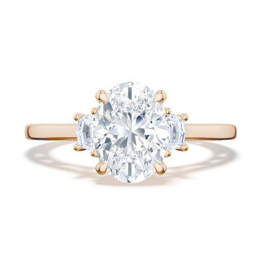 Oval 3-Stone Engagement Ring