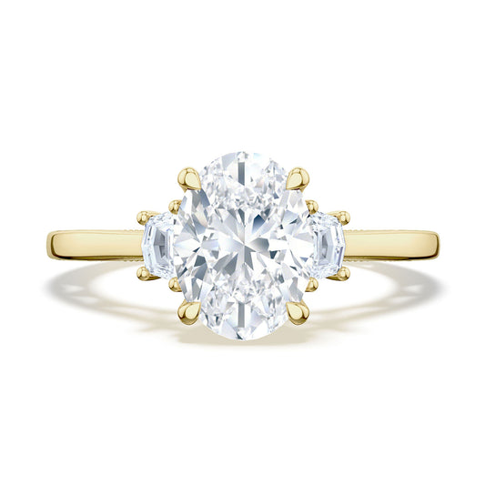 Oval 3-Stone Engagement Ring