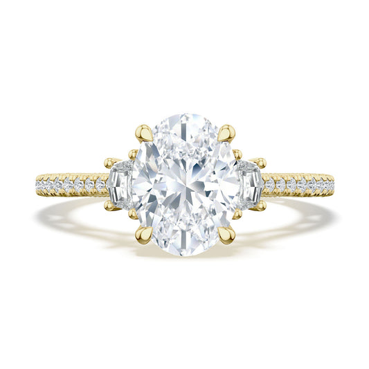 Oval 3-Stone Engagement Ring