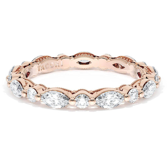 Marquise and Round Diamond Wedding Band, 2.80mm