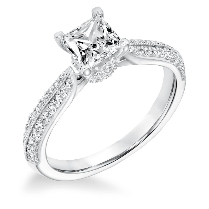 Goldman 14k White Gold 0.36ct Diamond Semi Mount Engagement Ring