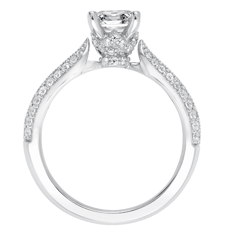 Goldman 14k White Gold 0.36ct Diamond Semi Mount Engagement Ring