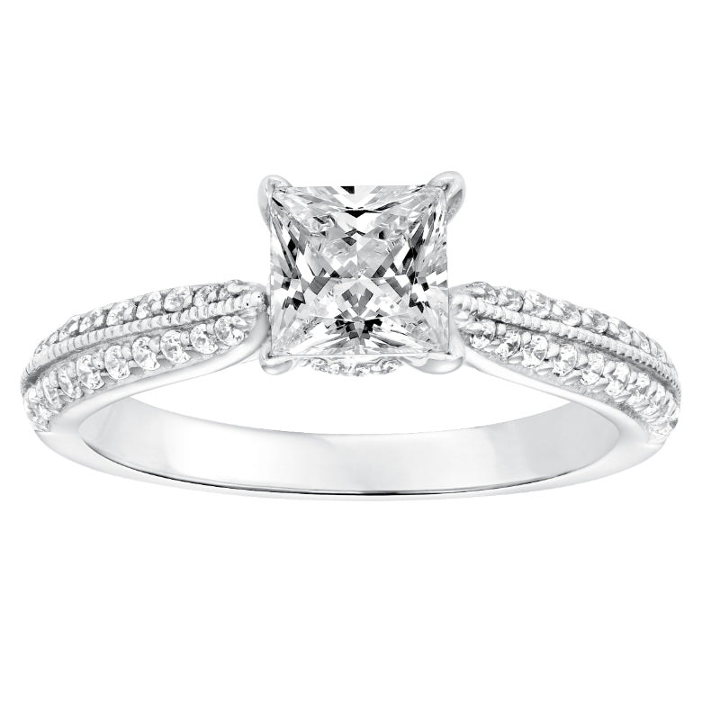 Goldman 14k White Gold 0.36ct Diamond Semi Mount Engagement Ring