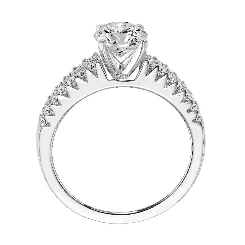 Goldman 14k White Gold 0.42ct Diamond Semi-Mount Engagement Ring