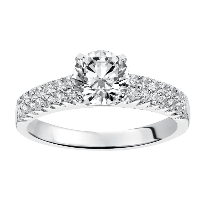 Goldman 14k White Gold 0.42ct Diamond Semi-Mount Engagement Ring