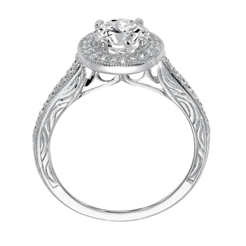 Goldman 14k White Gold 0.23ct Diamond Semi-Mount Engagement Ring