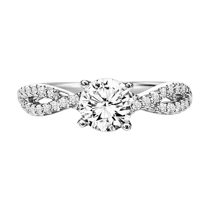 Goldman 14k White Gold 0.27ct Diamond Semi-Mount Engagement Ring