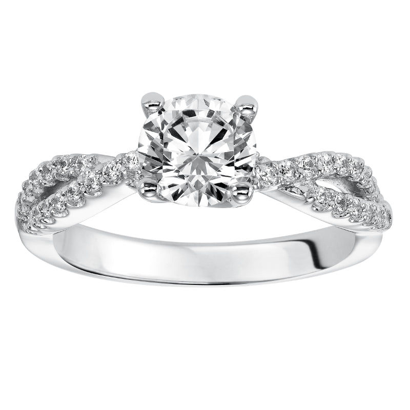 Goldman 14k White Gold 0.27ct Diamond Semi-Mount Engagement Ring