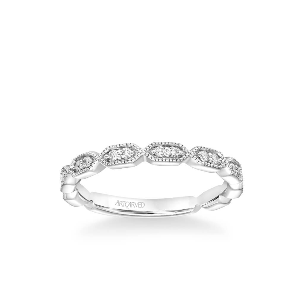 Cressida Vintage Heritage Collection Diamond and Milgrain Wedding Band