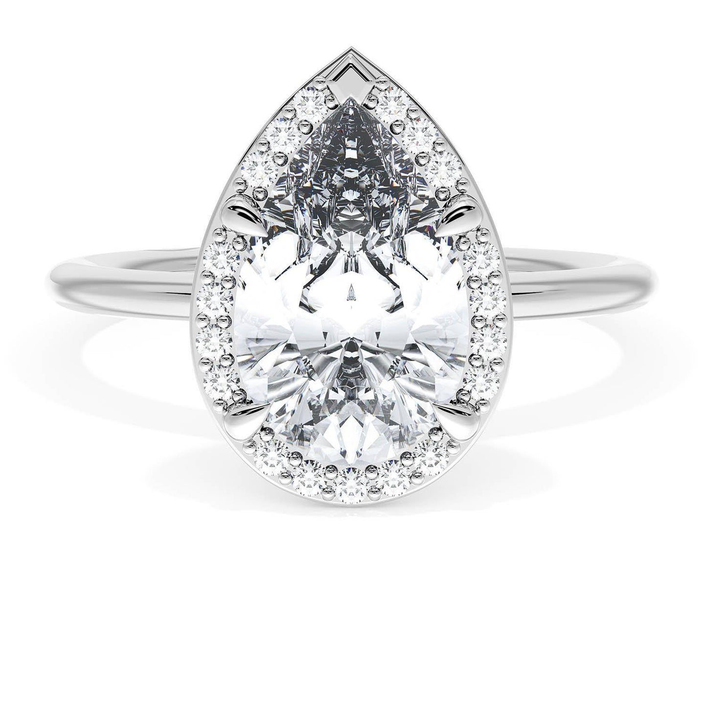 Pear Bloom Engagement Ring