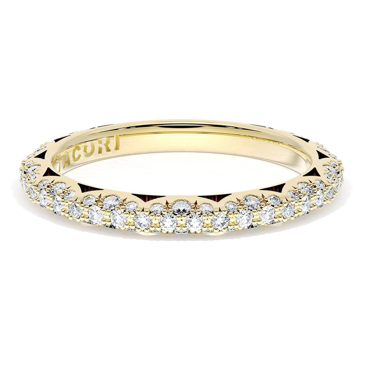 Pavé Diamond Wedding Band, 2.4mm