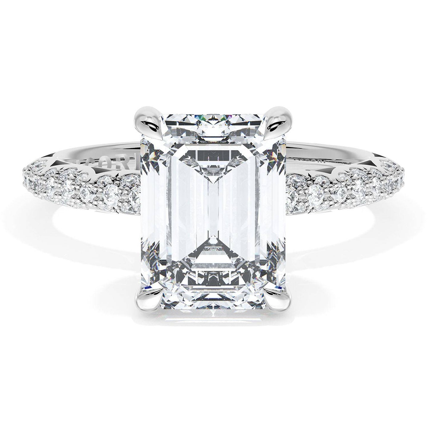 Emerald Bloom Engagement Ring