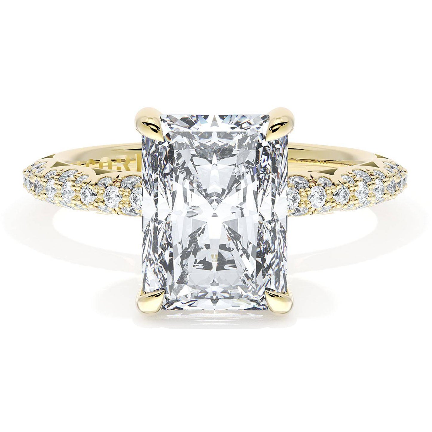 Radiant Bloom Engagement Ring