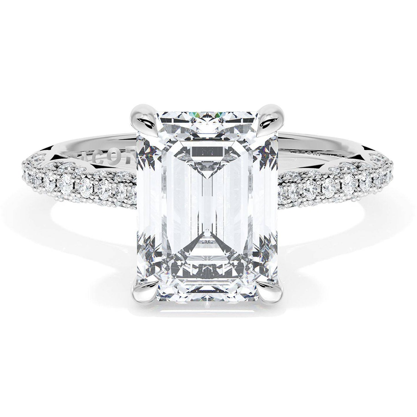 Emerald Bloom Engagement Ring