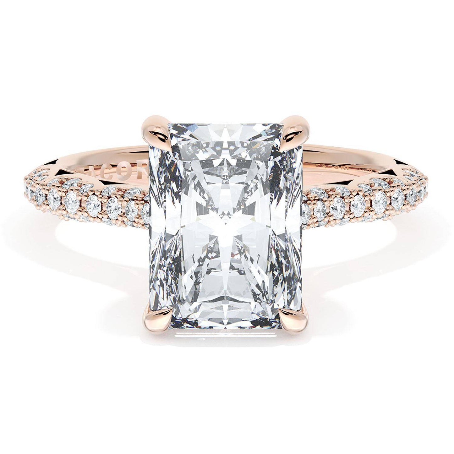 Radiant Bloom Engagement Ring