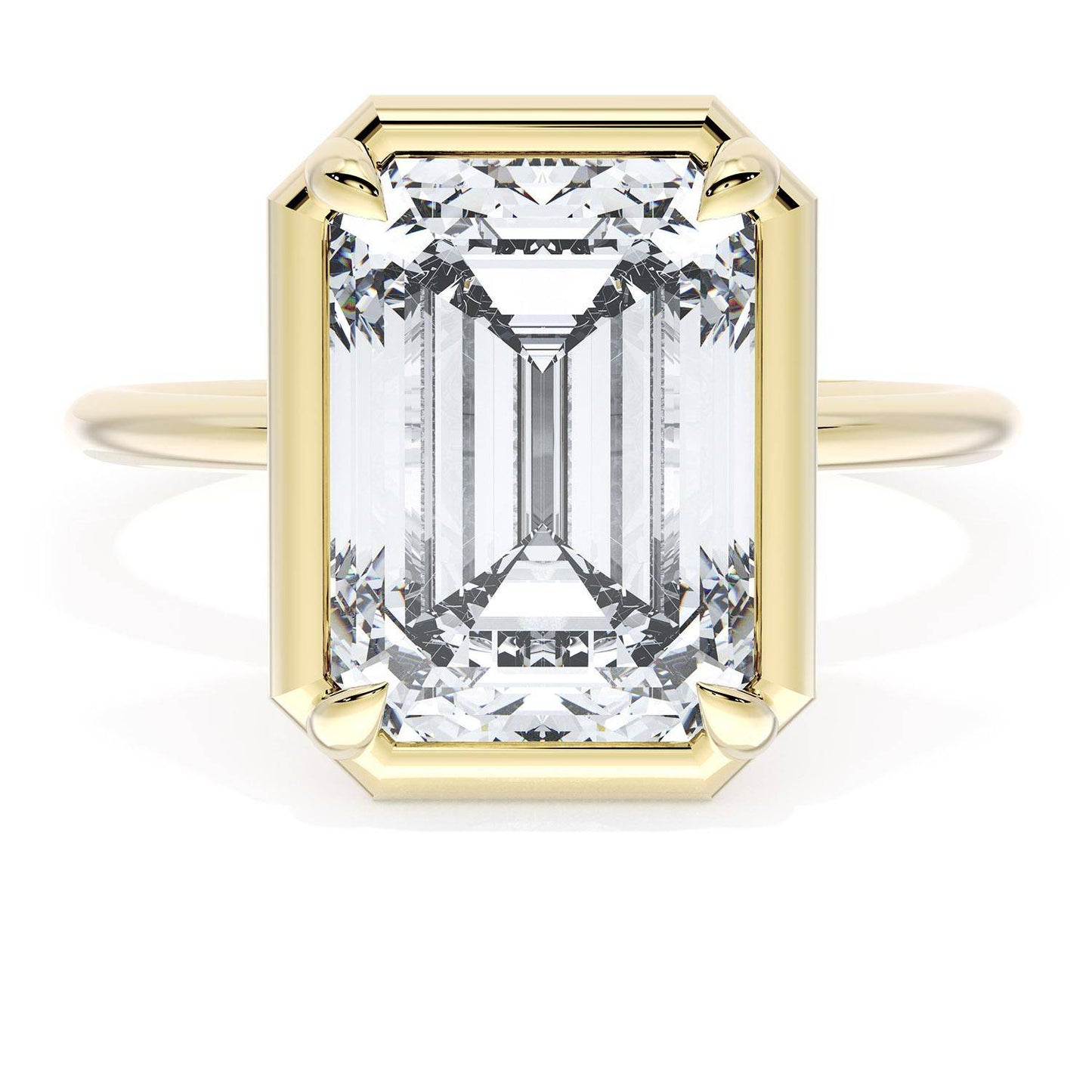 Emerald Solitaire Engagement Ring