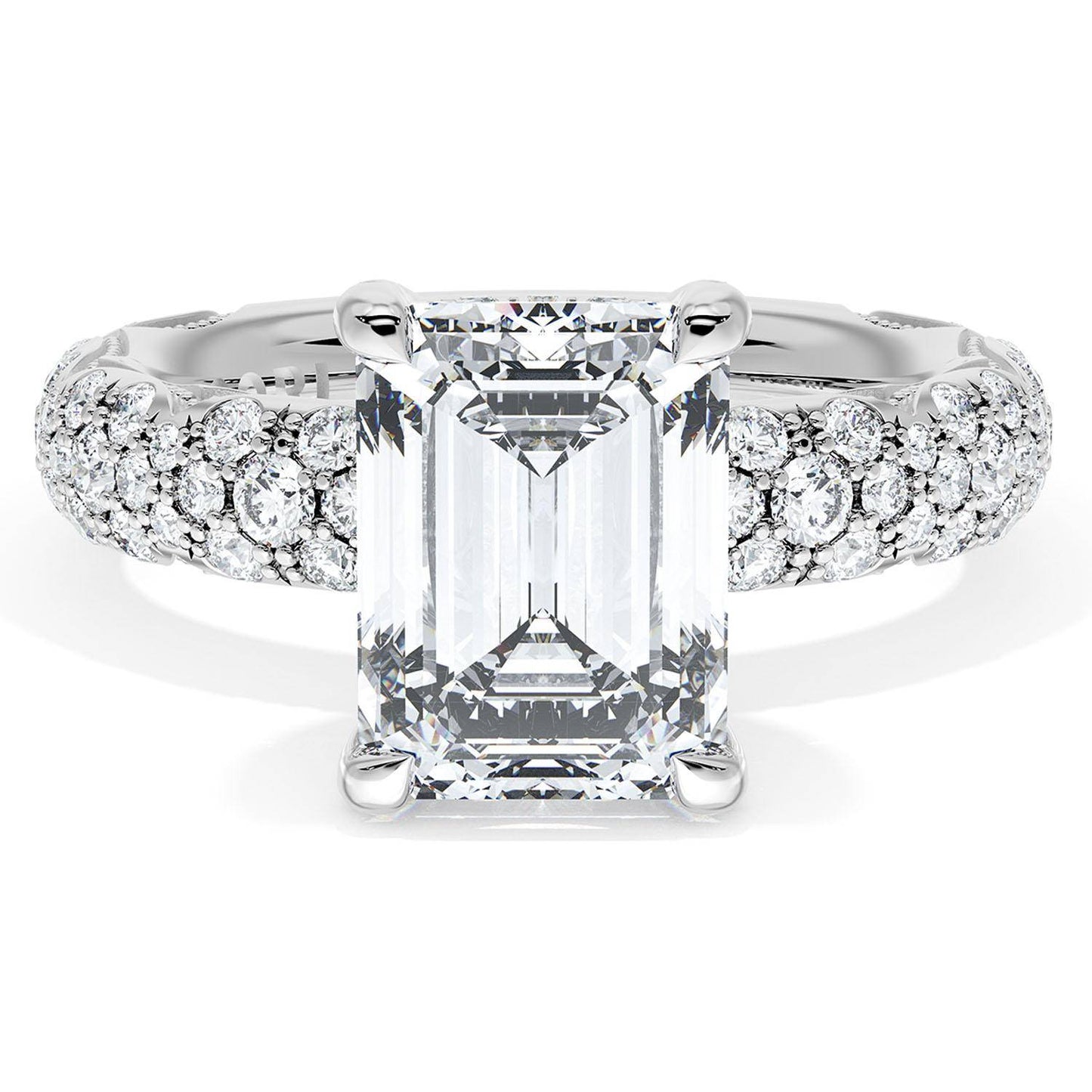 Emerald Bloom Engagement Ring