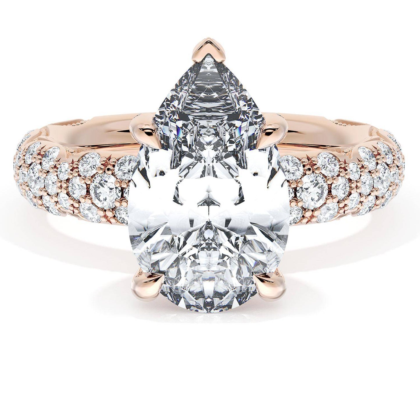 Pear Bloom Engagement Ring