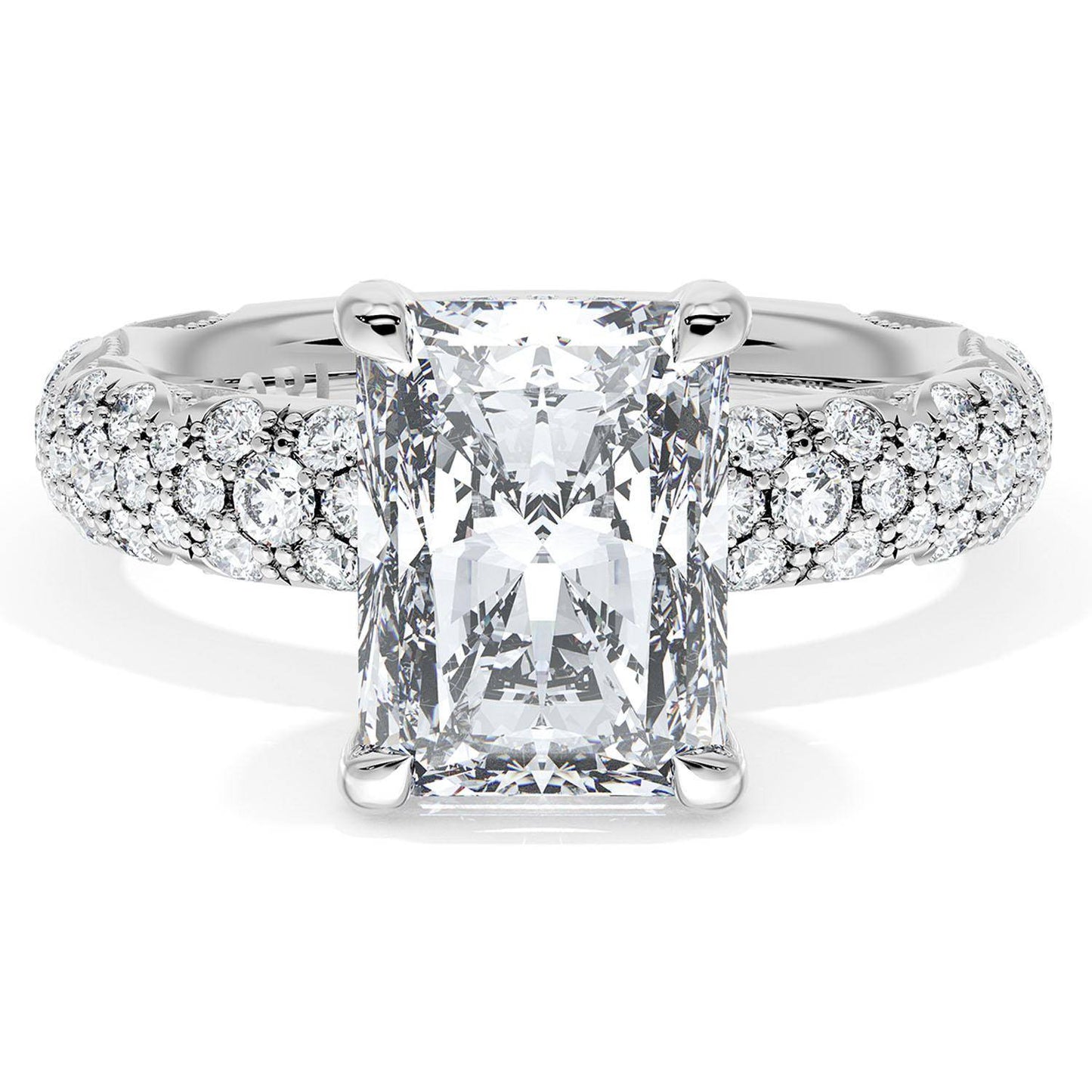 Radiant Bloom Engagement Ring