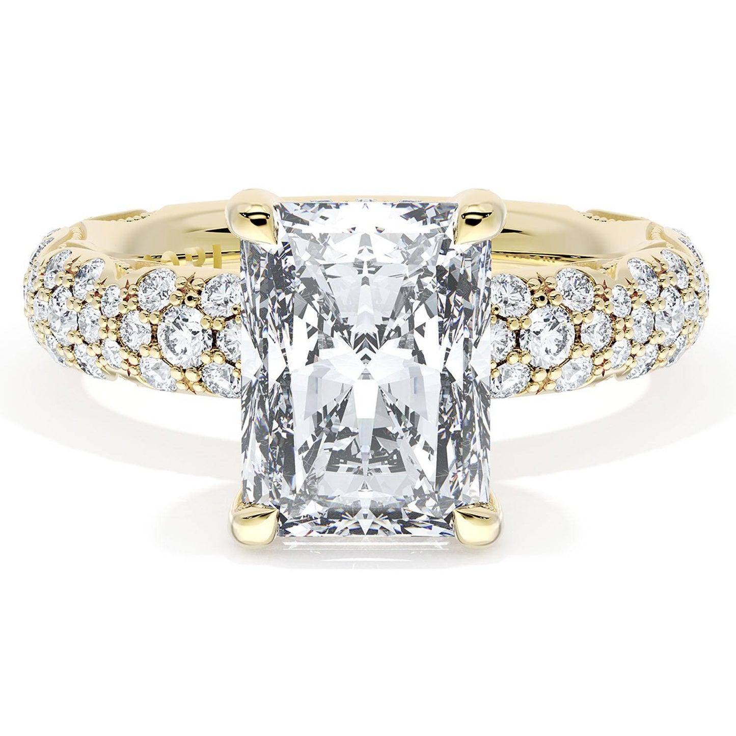 Radiant Bloom Engagement Ring