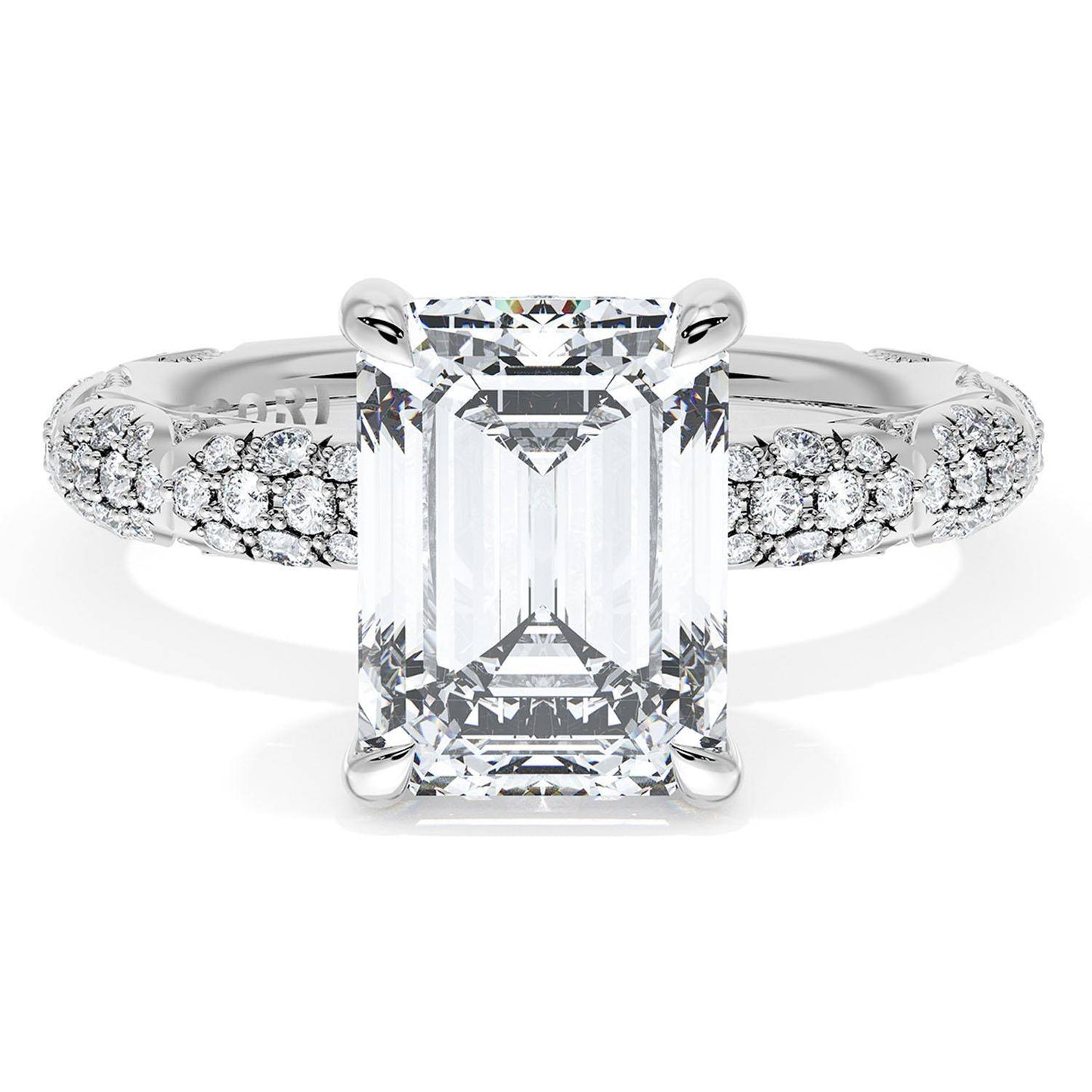 Emerald Bloom Engagement Ring