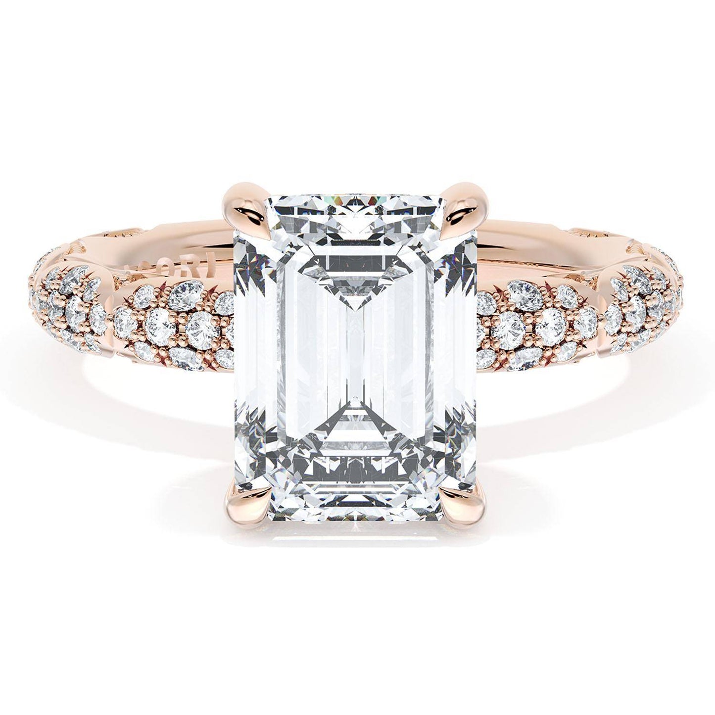 Emerald Bloom Engagement Ring