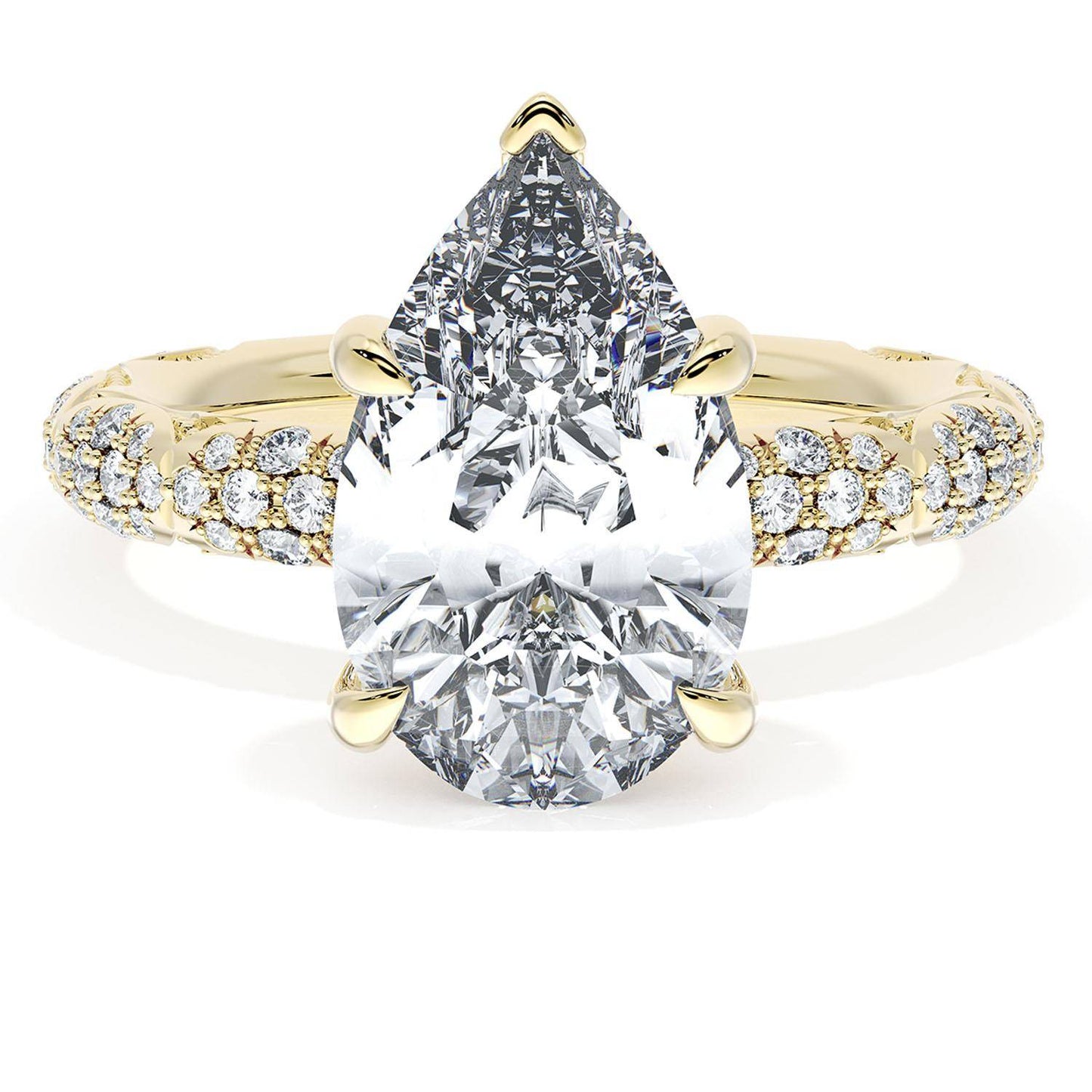 Pear Bloom Engagement Ring