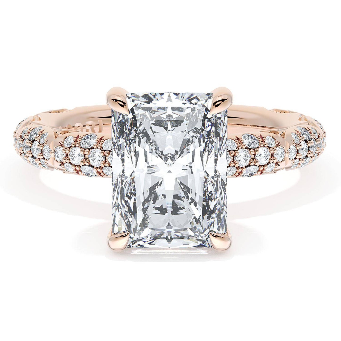 Radiant Bloom Engagement Ring