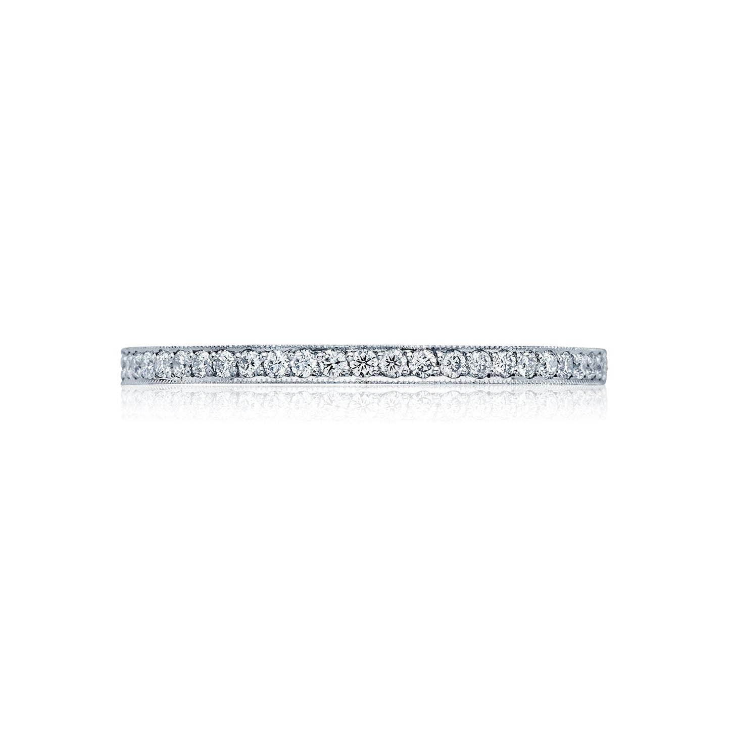 Tacori 18k White Gold Sculpted Crescent Diamond Wedding Band (0.17 CTW)