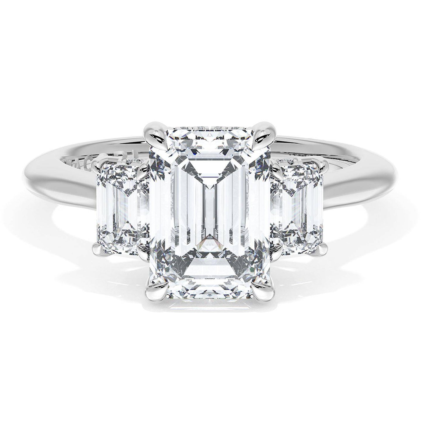 Emerald 3-Stone Engagement Ring